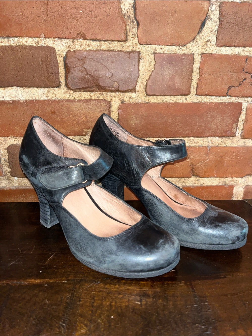 Miz Mooz Black Mary Jane Heel Pumps